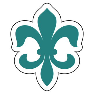 Fleur-de-lis Sticker (Turquoise)